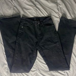 SHEIN Black Denim High Waisted Bootcut Jeans